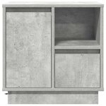 vidaXL Cabinet de chevet avec tiroir Gris béton 50 x 34.5 x 50 cm.