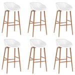 vidaXL Ensemble de bar 7 Pièces Noir et blanc