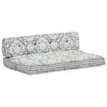 vidaXL Coussin de canapé palette Gris clair Tissu Patchwork
