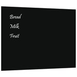 vidaXL Tableau noir magnétique mural noir 80x60 cm verre trempé