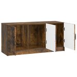 vidaXL Meuble TV Chêne fumé 99 x 34 5 x 47 cm Bois d'ingénierie