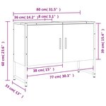 vidaXL Armoire lavabo de salle de bain noir 80x33x60cm bois ingénierie