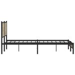 vidaXL Cadre de lit en métal sans matelas chêne sonoma 183x213 cm