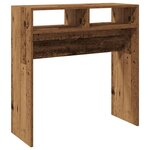 vidaXL Table console vieux bois 78x30x80 cm bois d'ingénierie