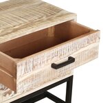 vidaXL Meuble TV Blanc 140 x 30 x 45 cm Bois d'acacia massif