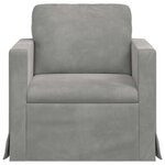 vidaXL Canapé Gris clair 78 x 78 x 80 cm Velours