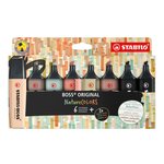 Etui Carton x 8 surligneurs BOSS ORIGINAL NatureCOLORS Dont 2 Noirs x 5 STABILO