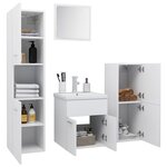 vidaXL Ensemble de meubles de salle de bain Blanc Aggloméré