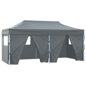 vidaXL Tente de fête 291 x 580 x 315 cm Anthracite Tissu Oxford