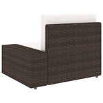 vidaXL Salon de jardin 4 Pièces avec coussins Marron Résine tressée