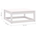 Salon de jardin meuble d'extérieur ensemble de mobilier 3 pièces blanc bois de pin massif 02_0016022