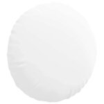 vidaXL Coussins de siège 2 Pièces Blanc Ø50 x 19 cm tissu