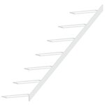 vidaXL Casier à vin mural pour 7 bouteilles 2 Pièces Blanc Métal