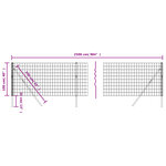vidaXL Clôture en treillis métallique anthracite 1x25m acier galvanisé