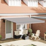 Auvent rétractable automatique vidaXL Gris Clair 400x300 cm