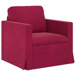vidaXL Canapé 2 Pièces Bordeaux 158 x 78 x 80 cm Velours