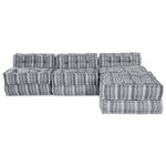 vidaXL Coussin 4 Pièces Gris clair 70 x 70 x 54 cm Polyester