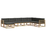 vidaXL Ensemble de canapés d'extérieur 8 Pièces Blanc et anthracite