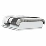 vidaXL Cadre de lit avec lumières LED blanc 150x200 cm