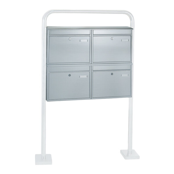 Rottner Bloc 4 boîtes aux lettres  en acier inoxydable (sans support)