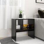 vidaXL Table d'appoint Noir 50x30x50 cm Bois d’ingénierie