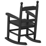 vidaXL Chaises à bascule enfants lot de 2 noir bois de peuplier massif