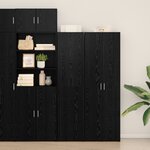 vidaXL Haut de meuble en chêne noir 45x42.5x185 cm Bois d'ingénierie