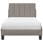 vidaXL Lit avec matelas Hanko taupe 80x200 cm tissu