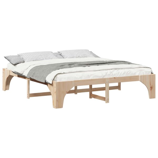 vidaXL Cadre de lit Marron 180 x 200 cm Pin massif