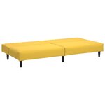 vidaXL Canapé-lit 2 places jaune velours