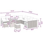 vidaXL Ensemble de canapé de jardin 13 Pièces Noir 90 x 55 x 71 cm