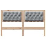 vidaXL Tête de lit Marron et gris clair 150 cm Bois massif en pin