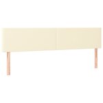 vidaXL Tête de lit à LED Crème 160x5x78/88 cm Similicuir