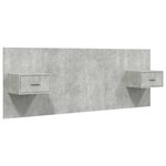 vidaXL Tête de lit avec armoires Gris béton Bois d'ingénierie