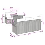 vidaXL Ensemble de canapé de jardin 6 Pièces Noir Poly rotin