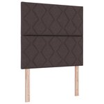 vidaXL Lit à ressorts avec matelas Marron foncé 90 x 190 cm tissu