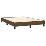 vidaXL Sommier à lattes de lit avec matelas Marron foncé 140x190 cm
