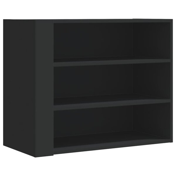 vidaXL Armoire murale noir 75x35x60 cm bois d'ingénierie