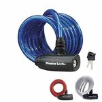 Antivol câble 8127EURDPRO - 1 8 m x 8 mm - Acier torsadé - Bleu