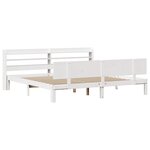vidaXL Cadre de lit et tête de lit blanc 200x200 cm bois de pin massif