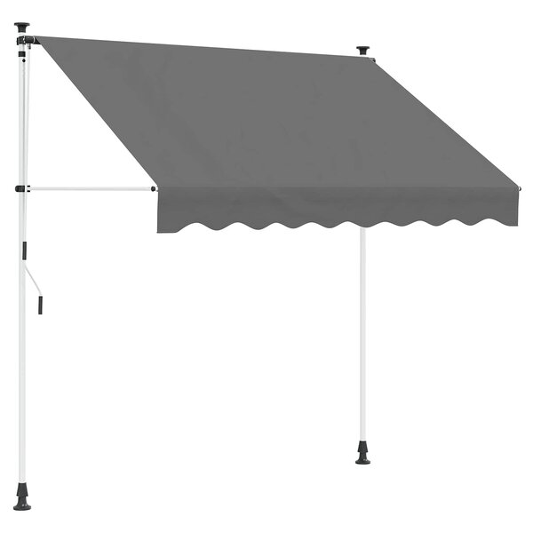 vidaXL Auvent rétractable manuel Gris clair 150 cm