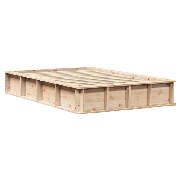 vidaXL Cadre de Lit Rangement Élevé  140 x 200 cm en Pin Massif