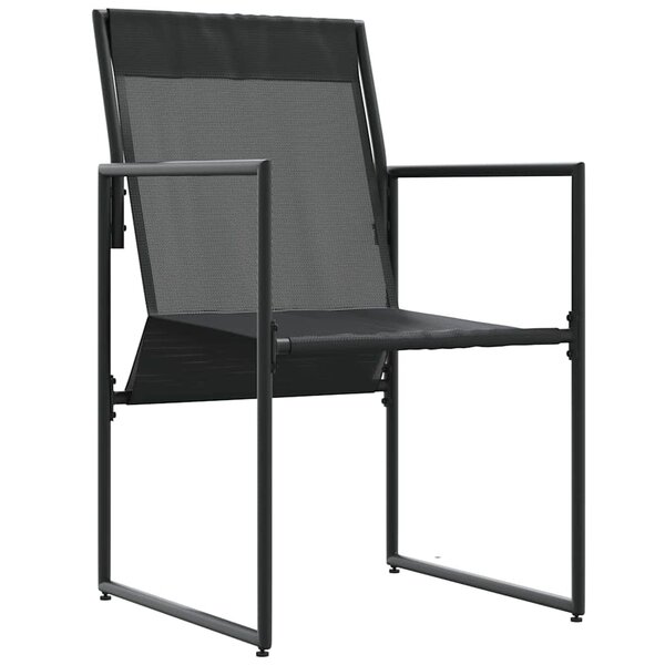 vidaXL Chaises de jardin 4 Pièces Noir et anthracite 50.5 x 59 x 81.5 cm