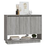 vidaXL Buffet Sonoma gris 97x31x75 cm Bois d'ingénierie