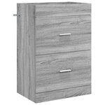 vidaXL Meuble sous lavabo de salle de bain Sonoma gris