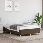 vidaXL Cadre de lit sans matelas marron foncé 120x200 cm tissu