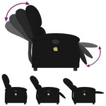 vidaXL Fauteuil de massage inclinable noir velours