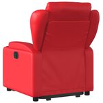 vidaXL Fauteuil inclinable électrique rouge similicuir