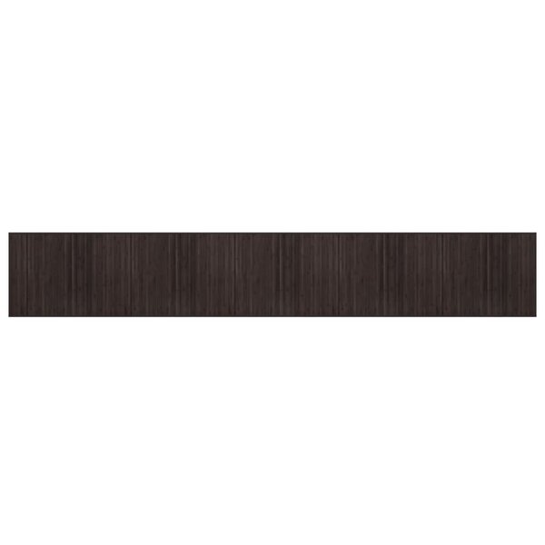 vidaXL Tapis rectangulaire marron foncé 80x1000 cm bambou