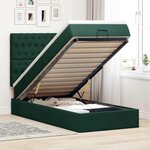 vidaXL Cadre de lit ottoman avec matelas vert foncé 80x200 cm velours